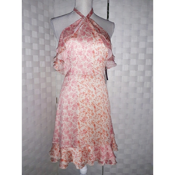 Gianni Bini Louise Floral Ditsy Print Halter Crepe - Picture 11 of 16